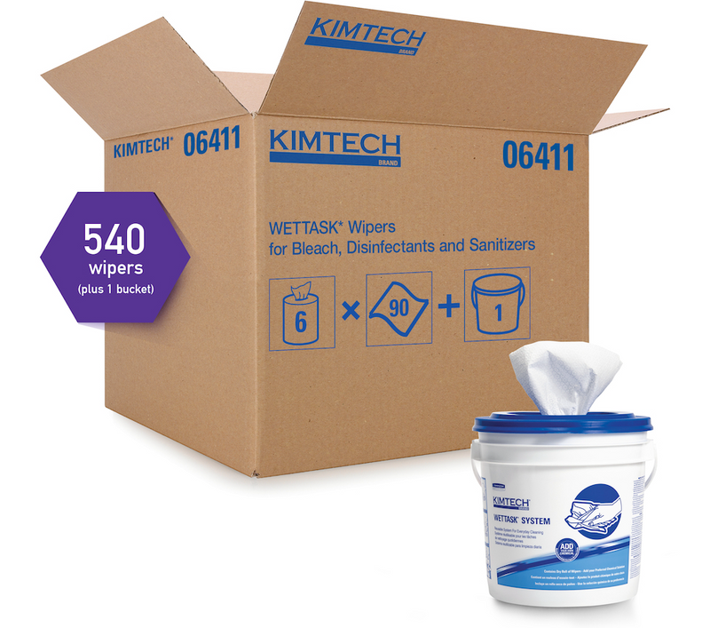 Kimtech™ WetTask™ 06411 - Système d'essuyage désinfectant (6 x 90s)