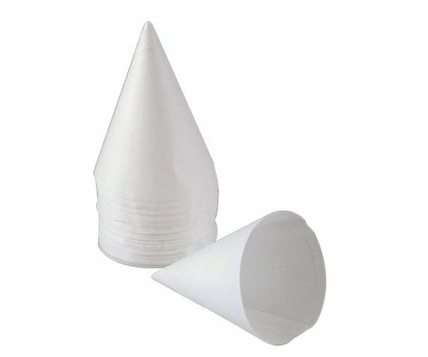 W4F - Rolled Rim Compostable Paper Cone Cups 4oz (5000/cs)