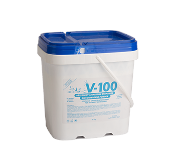V-100 - Détergent pour lave-vaisselle en poudre chlorée (8 kg)