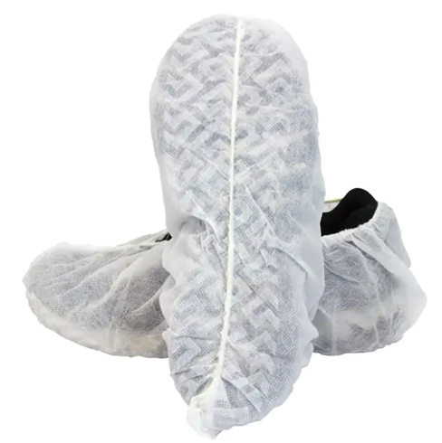 Couvre-chaussures en polypropylène antidérapant - Très grand blanc (paquet de 300)