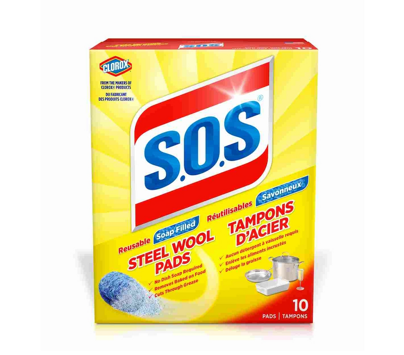 Tampons de savon en laine d'acier SOS® (paquet de 10)