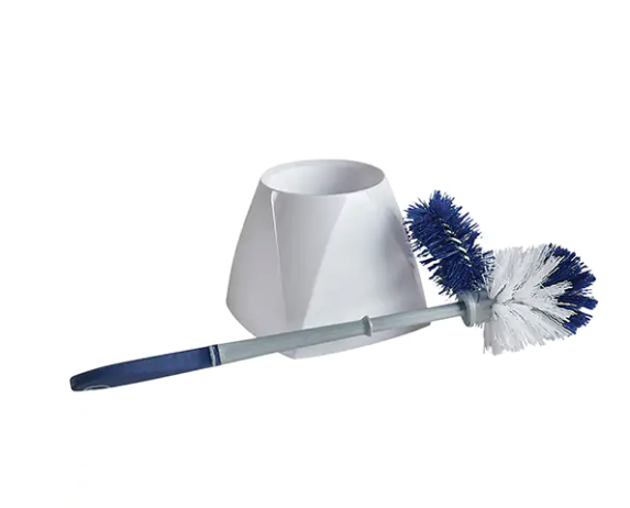 Brosse de toilette avec rebord et support