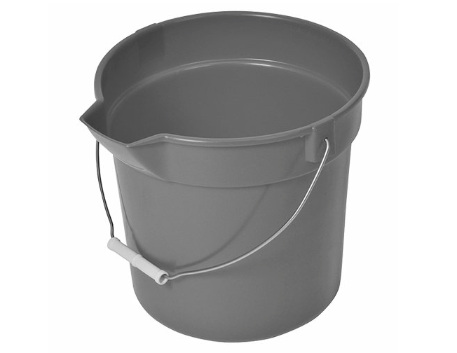 Round Bucket with Steel Handle (10 Quart)