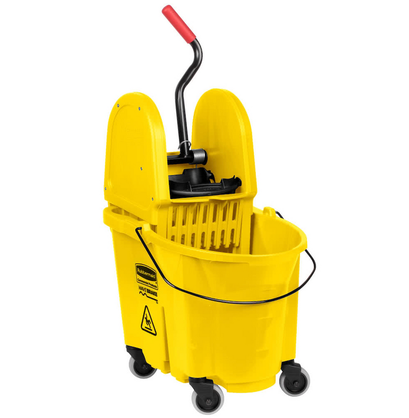 WaveBrake® - Seau à vadrouille et presse à essorer 33,1 L - Jaune (35 pintes)