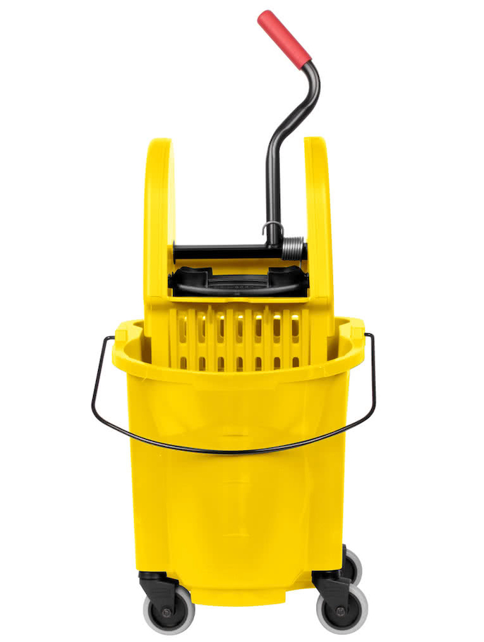 WaveBrake® - Seau à vadrouille et presse à essorer 33,1 L - Jaune (35 pintes)