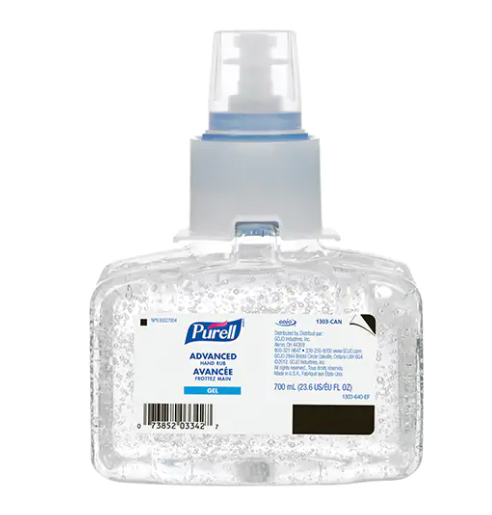 LTX-7™ 1303-03 Gel désinfectant pour les mains avancé 70 % d'alcool - Non parfumé (700 ml)