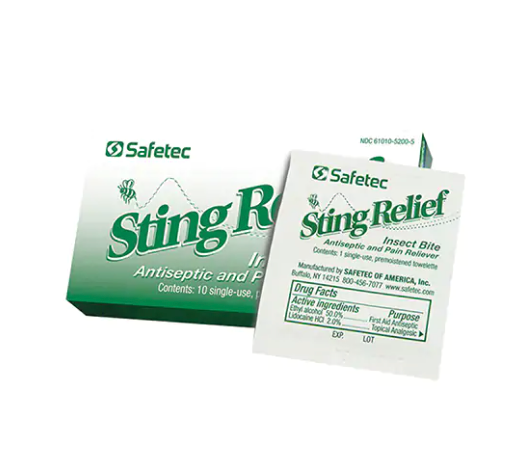 Insect Sting Relief Towelettes (10-Pack)