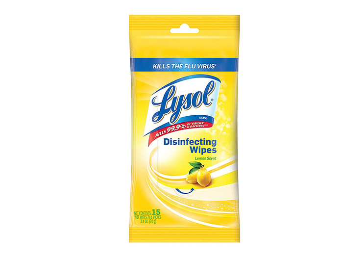 Lingettes désinfectantes à emporter - Agrumes (15ct)