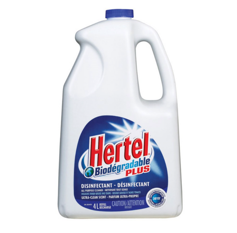 Nettoyant désinfectant tout usage biodégradable Hertel Plus (4L)