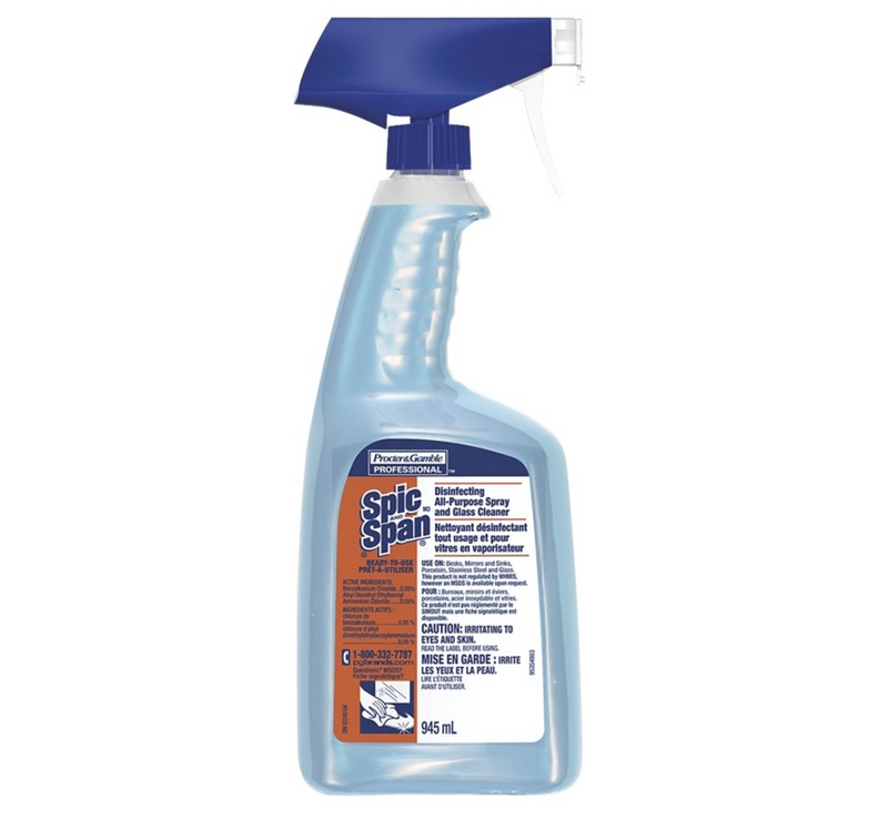 Spic n Span - Spray désinfectant tout usage concentré et nettoyant pour vitres (946 ml)