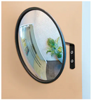 Miroir intérieur/extérieur avec support - Noir 12"