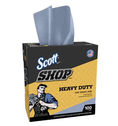 Scott - Boîte à serviettes d'atelier robuste 16,8"x 8,3"(100/boîte)