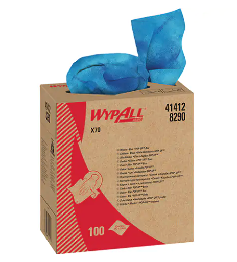 WypAll® X70 Premium Heavy-Duty Industrial Cloths 8.34" x 16.8" (100/box)