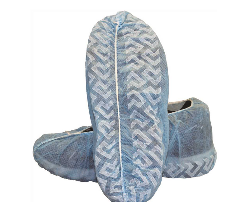 Couvre-chaussures en polypropylène antidérapants - Très grand bleu (paquet de 300)