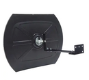 Roundtangular Convex Mirror with Bracket - Black 24" x 36"