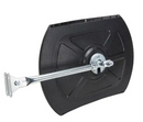 Roundtangular Convex Mirror with Telescopic Arm - Black 24" x 36"