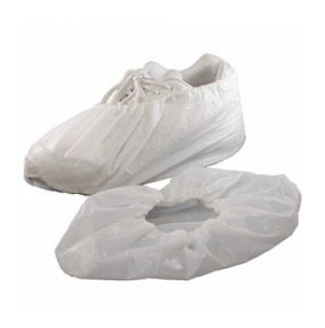 Couvre-chaussures en polyéthylène moulé CPE gaufré blanc - X-Large (paquet de 100)