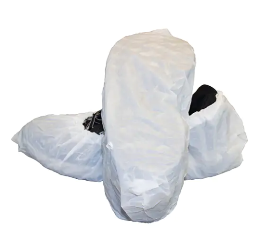 Couvre-chaussures en polyéthylène moulé CPE en relief blanc - grand (paquet de 100)