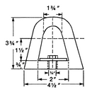 Défenses de quai en caoutchouc extrudé 4,5"x 12"x 3,75"