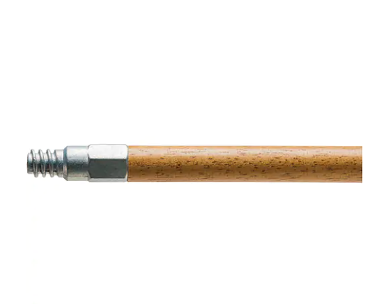 Wooden Handle with Metal Threaded ACME Tip 1-1/8" Diameter 60" Length