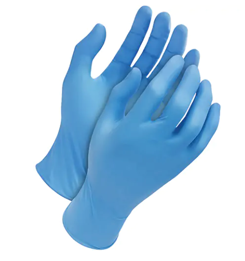 Disposable Nitrile Gloves 4.3 Mil Powder-Free Blue - Large (100/box)
