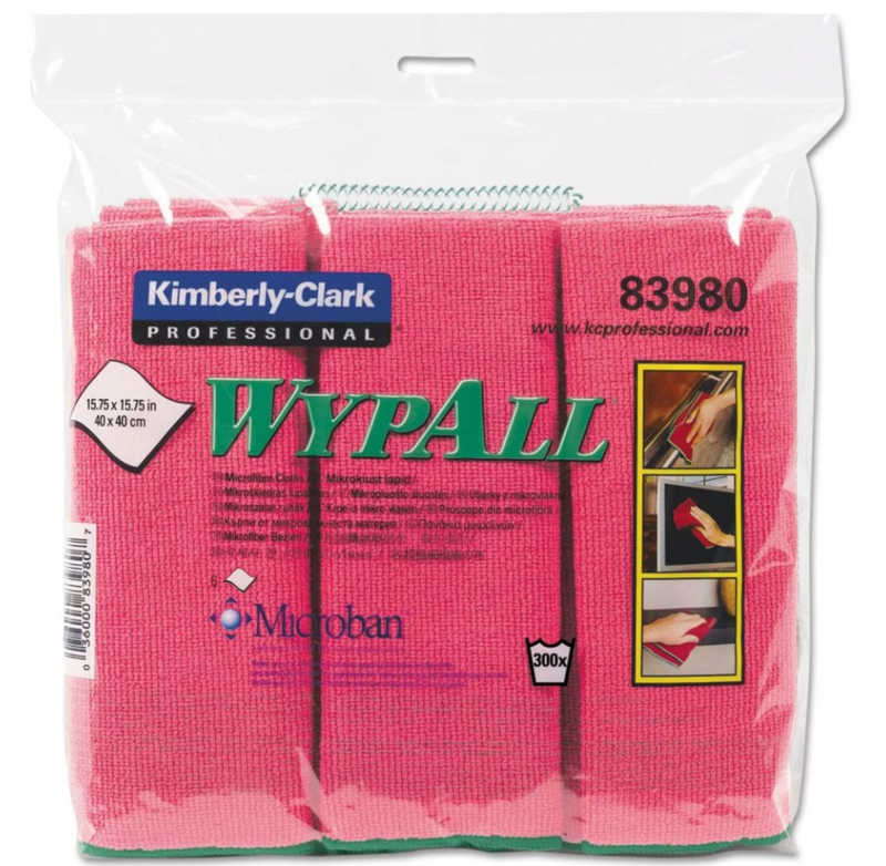 83980 WypAll® Professional Cleaning Cloth - Red (6-Pack)