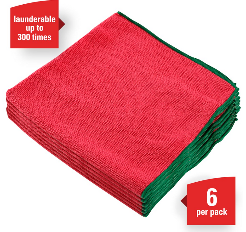83980 Chiffon de nettoyage professionnel WypAll® - Rouge (paquet de 6)