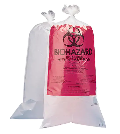 Sacs à déchets à risque biologique 36x24 1,5-Mil *Imprimé avec stérilisation - X-Strong (100/pqt)