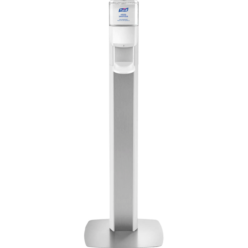 MESSENGER™ ES6 Silver Panel Floor Stand with Dispenser