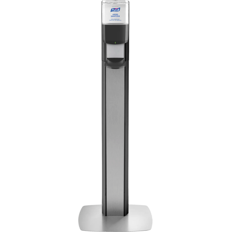 MESSENGER™ ES6 Silver Panel Floor Stand with Dispenser