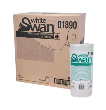 01890 White Swan - Rouleaux d'essuie-tout professionnels (24 x 90)