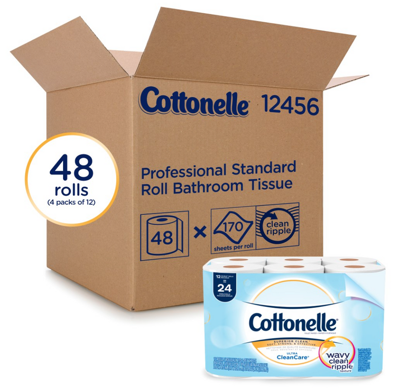 Cottonelle® 12456 Papier toilette professionnel en vrac ultra-doux pour les entreprises (48 x 170s)