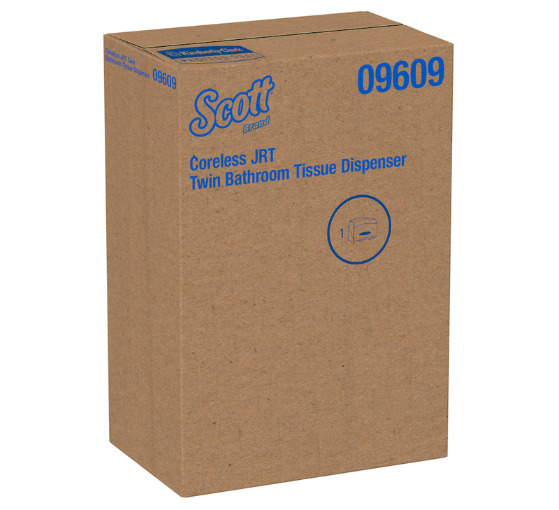 09609 Scott® Essential - Distributeur de papier hygiénique à deux rouleaux sans mandrin