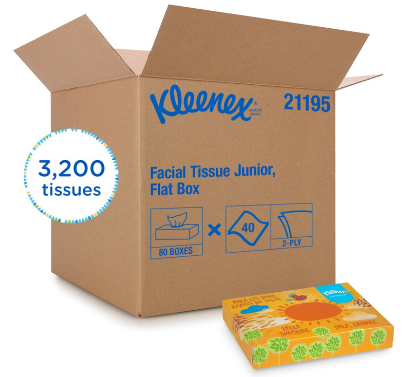Kleenex® 21195 - Boîtes de Mouchoirs Junior (80 x 40)