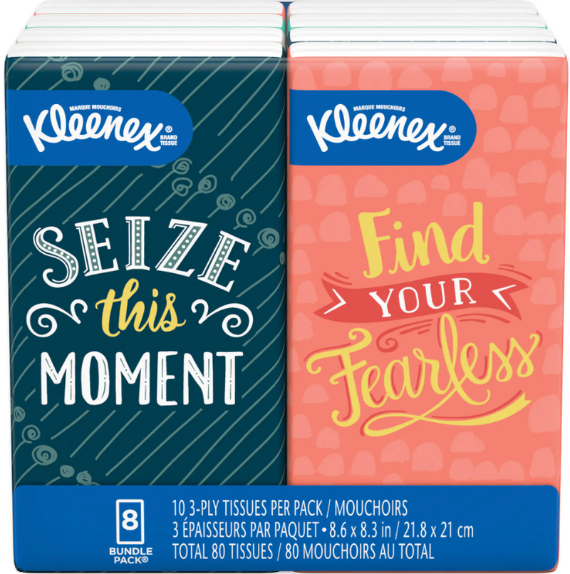 Kleenex® 46651  On-The-Go Pocket Sized Facial Tissues 10ct (8/box)