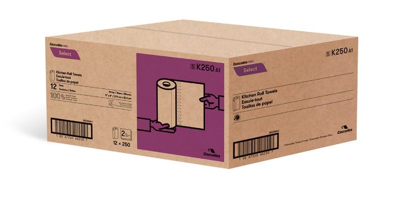 K250 Kitchen Roll Towels 2-Ply (12 x 250s)