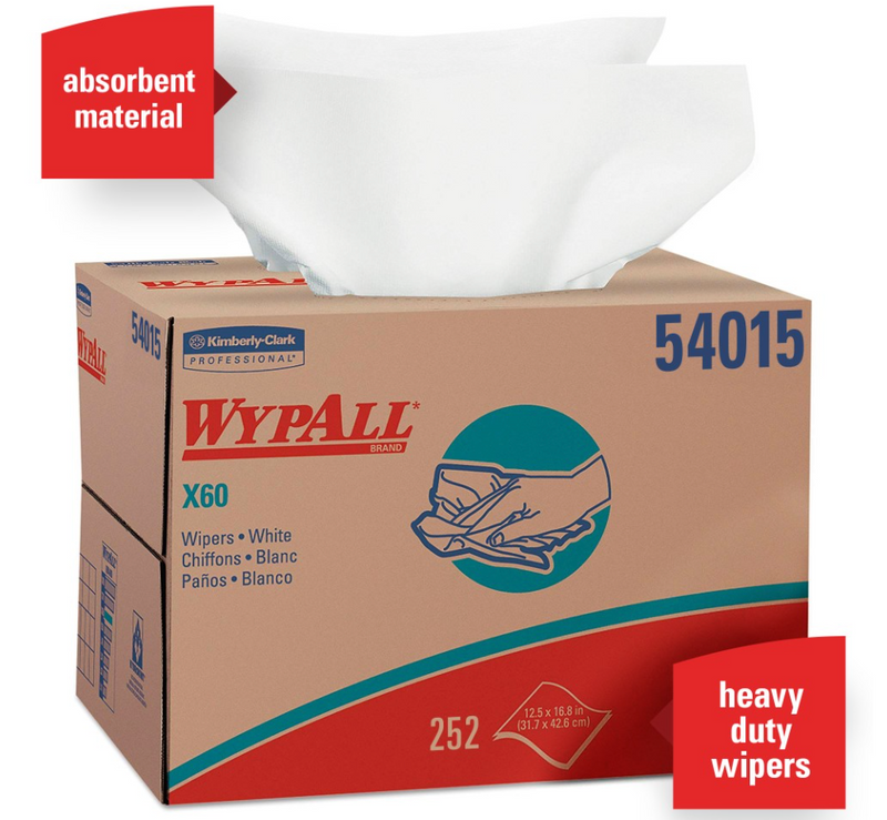 54015 WypAll® X60 Cloth Paper Wiper Brag™ Box (252s)