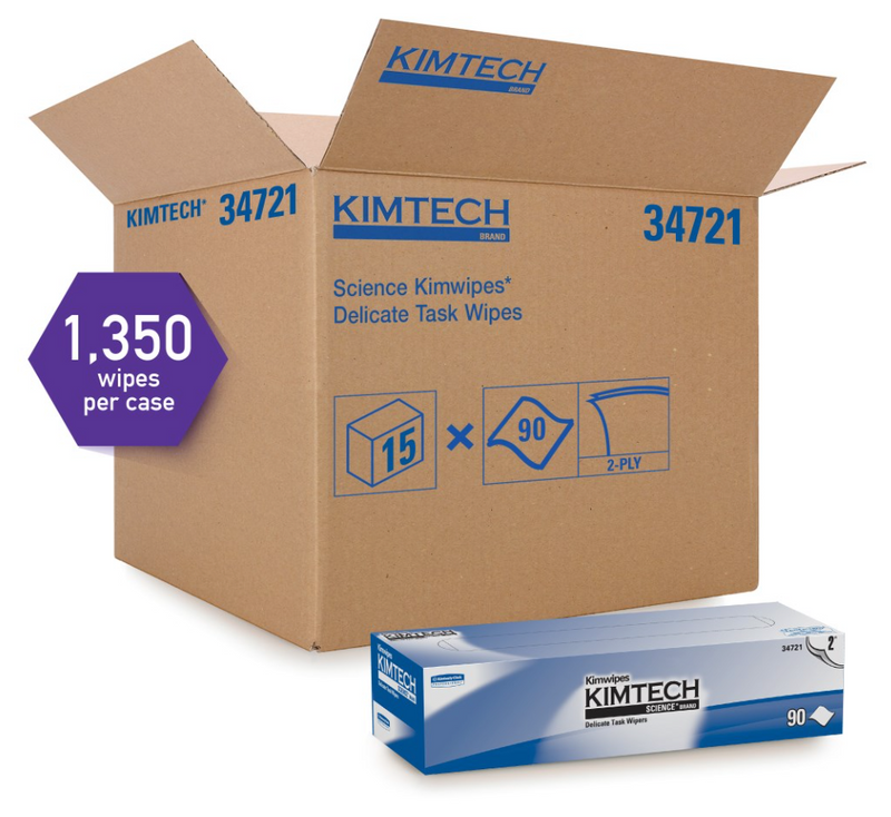 KIMTECH 34721 Kaydry® EX-L Low Lint Wiper Pop-Up Box 15" x 17" (15 x 90s)