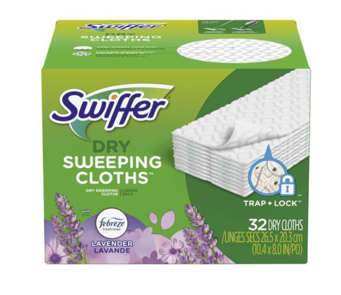 Swiffer® Tampons secs pour balayage - Lavande et vanille (32 ct)