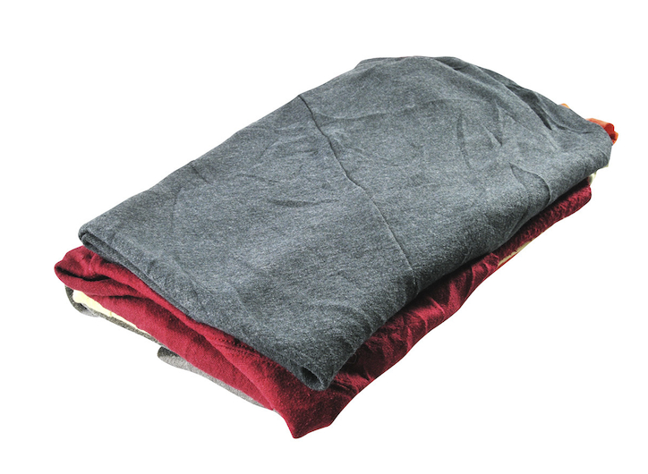 Recycled Fleece Coloured T-Shirt Wiping Rags (25lbs)