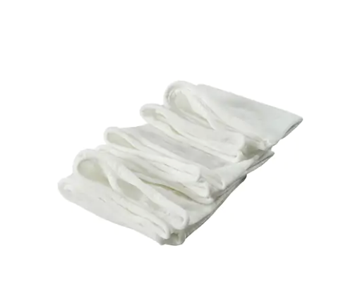 Lingettes circulaires en tube de polyester tricoté non pelucheux 12"- Blanc cassé (25 lb)