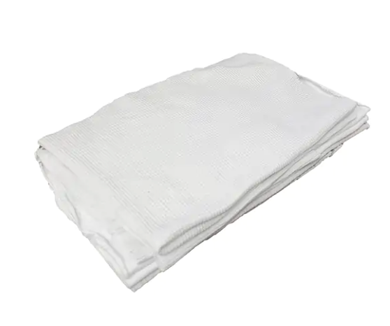 Washed Cotton Econo-Knit Wipers - White (8lbs)
