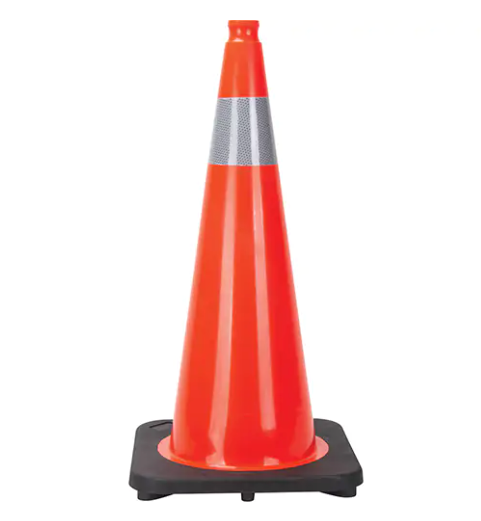 Orange 28" Traffic Cone with 4" Reflective Collar
