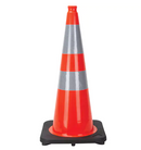 Orange 28" Traffic Cone with 4" & 6" Reflective Collars