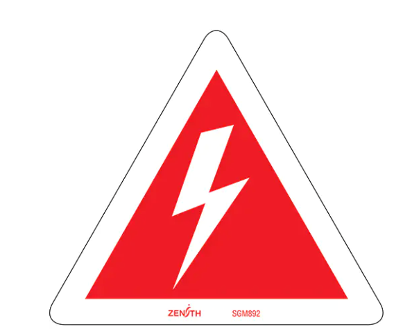Pictogramme haute tension en vinyle CSA Safety Sign 12"x 12"
