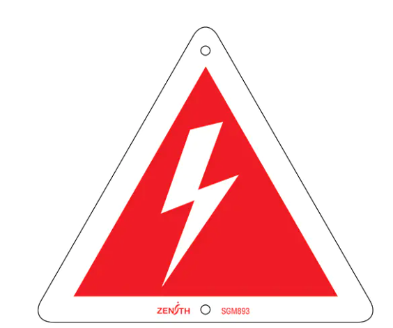 Plastic High Voltage Pictogram CSA Safety Sign 6" x 6"