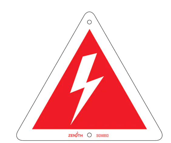 Plastic High Voltage Pictogram CSA Safety Sign 12" x 12"