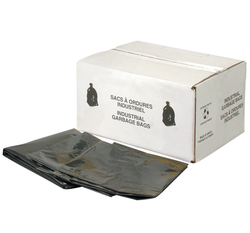 Contractor Garbage Bags Black 35" x 50" 4X Strong 6-Mil (25/pkg)