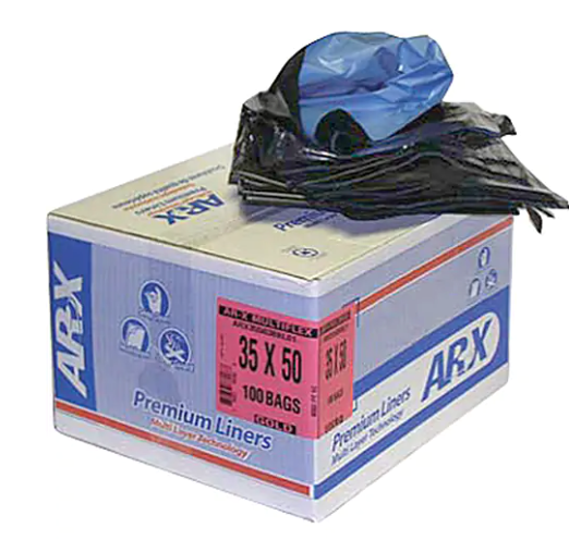 Arx-Multiflex® 3-Layer Premium Liners Black 35" x 50" 2X Strong (100/pkg)