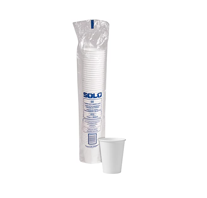 412WN-2050 Tasses chauffantes en papier Solo® - Blanc 12 oz (1000/cs)